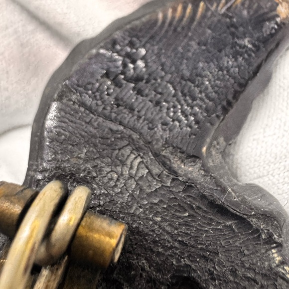 Antique Brooch Mourning victorian gutta percha love token - Picture 12 of 16